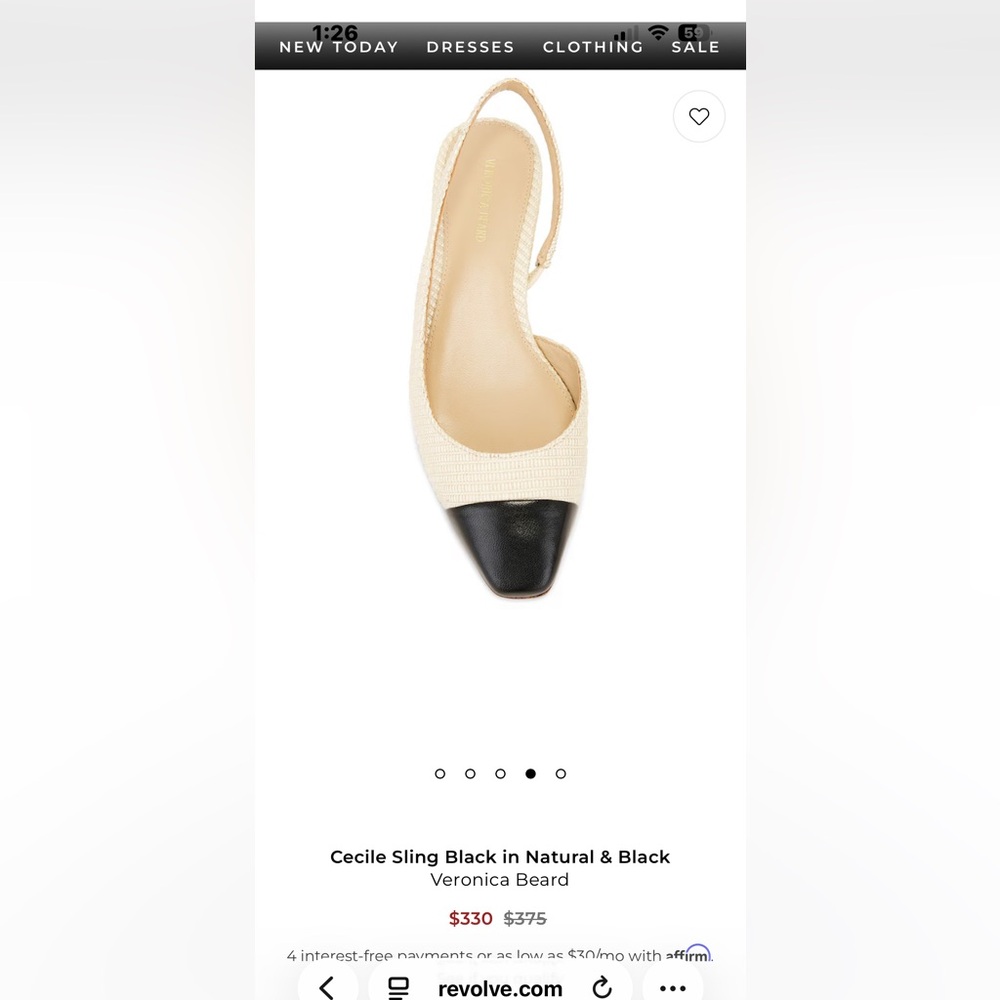Chanel lookbook! Veronica Beard Cecile slingback natural black size 7.5 - Picture 3 of 9